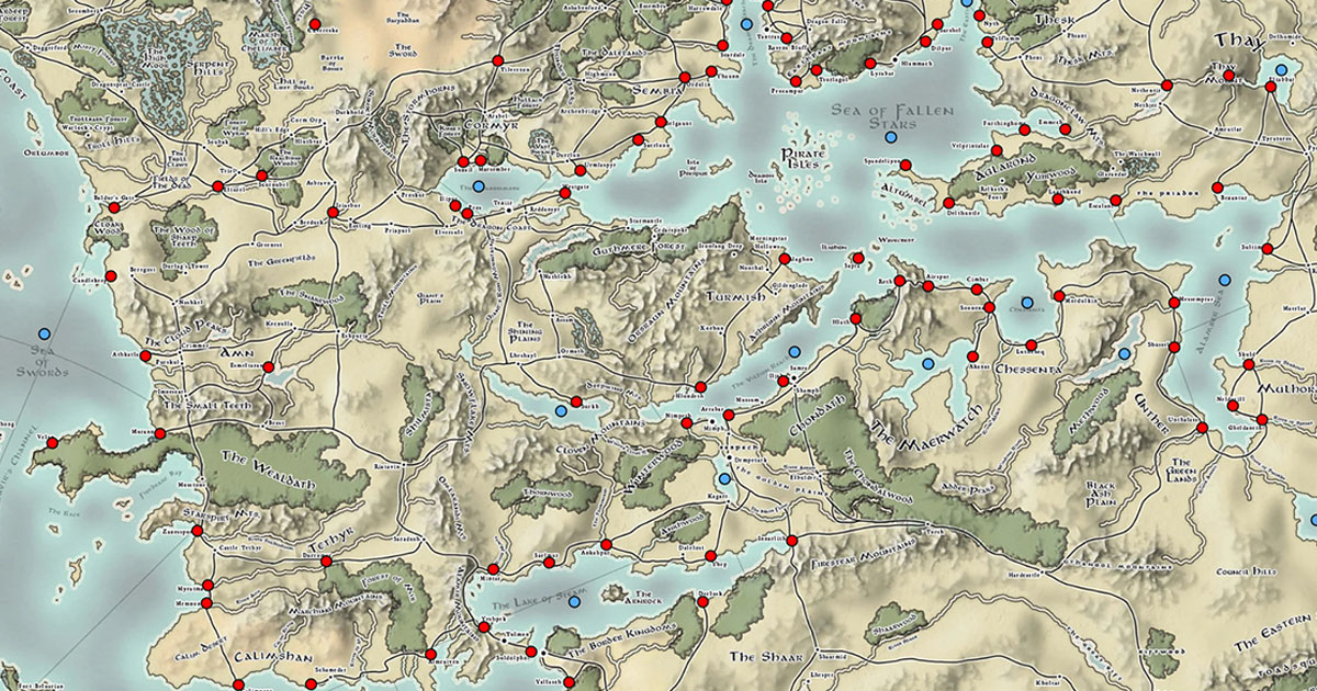 A Great Interactive Forgotten Realms Map